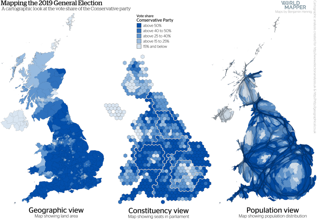 UK General Election Results 2019: Conservative vote share